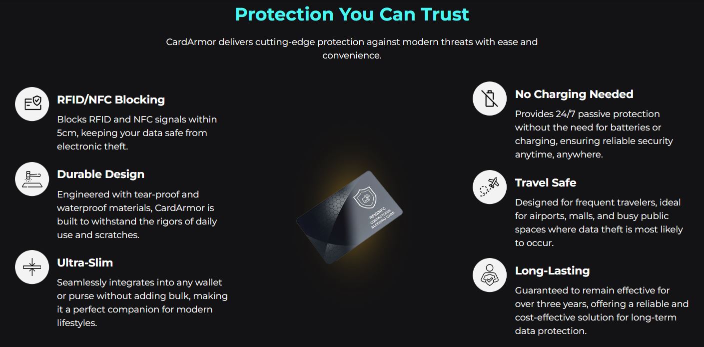 Card Armor Advanced RFID Blocking for Secure Everyday Carry